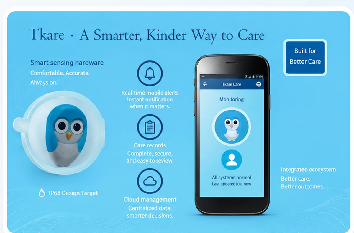 Tkare smart monitor and mobile app platform